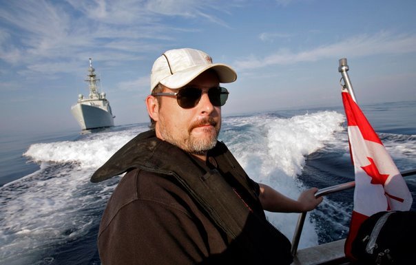 Stephen Maher reporting from a boat at sea